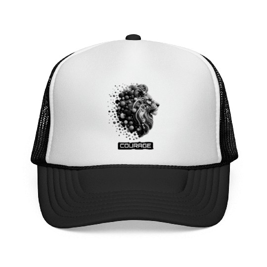 Courageous King: Lion Head Trucker Caps
