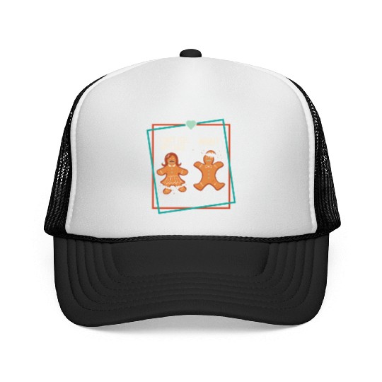 Gingerbread Men Christmas Funny Cookie Baking Xmas Trucker Caps