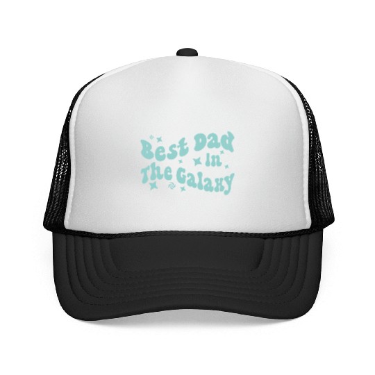 best dad in the galaxy logo father day gift dad Trucker Caps