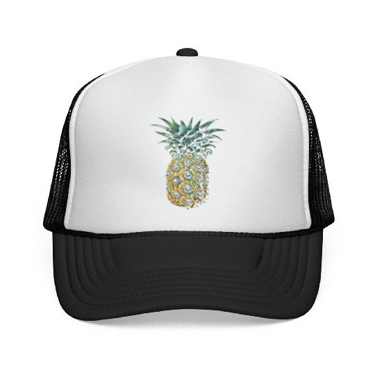 Weirdcore Aesthetic Pineapple Eyes Human Eyeball S Trucker Caps