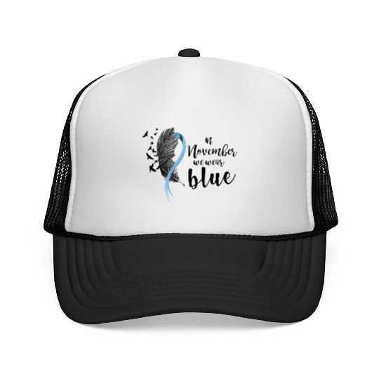 In November We Wear Blue Ribbon Trucker Caps