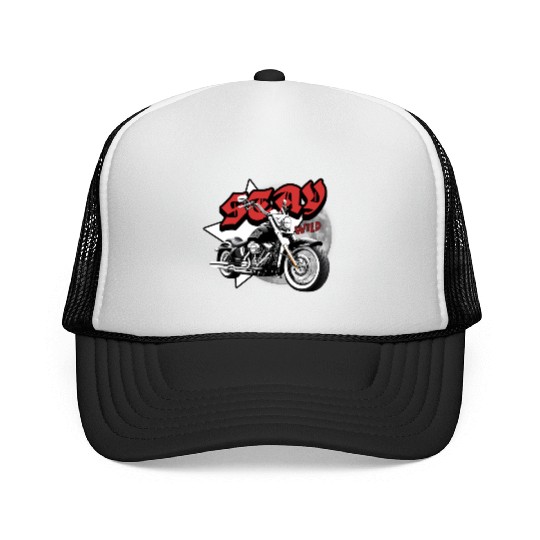 'Stay Wild' Motorcycle, Star, Moon GD Trucker Caps