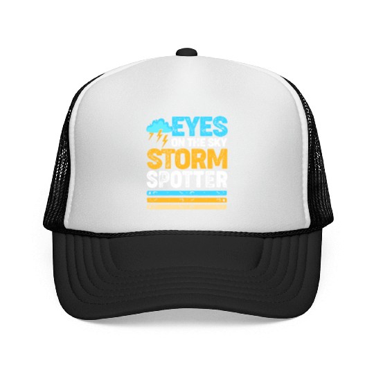 Retro Meteorologist Eyes On The Sky Strom Spotter Trucker Caps