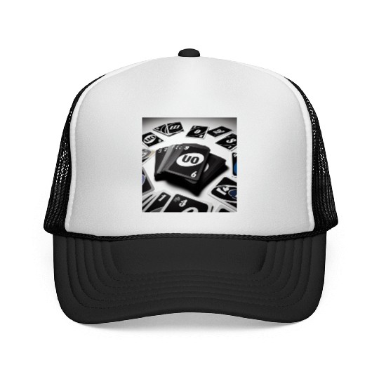 Black Uno Cards Trucker Caps