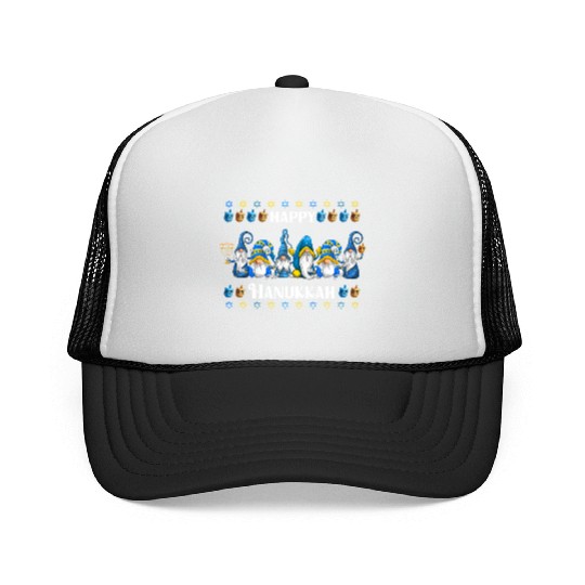 "Hanukkah Gnome" Wishing You a Happy Hanukkah Trucker Caps