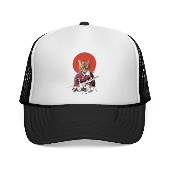 Neko Battousai Samurai Cat Classic Trucker Caps