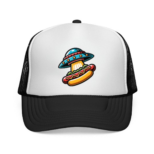 UFO HotDog Abduction Trucker Caps