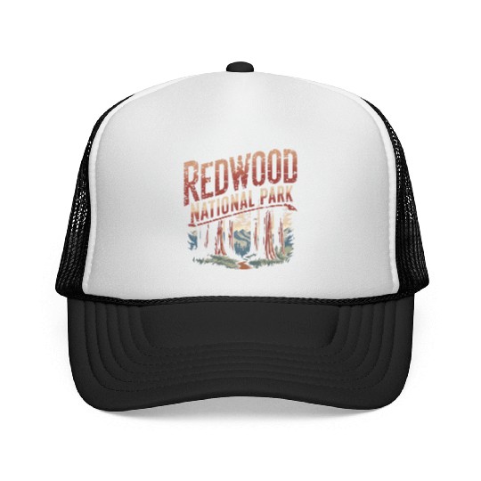 Redwood National park vintage Trucker Caps