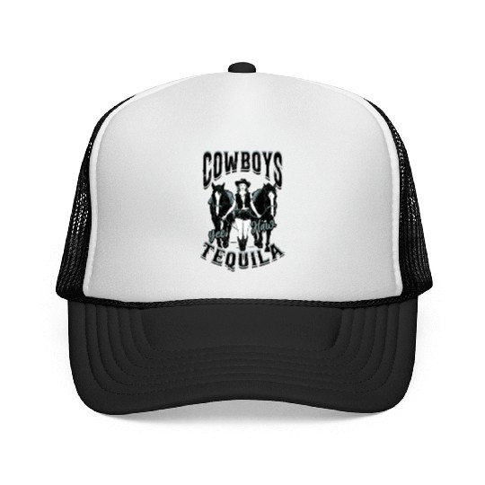 Cowboys and Tequila - Cowgirl Trucker Caps