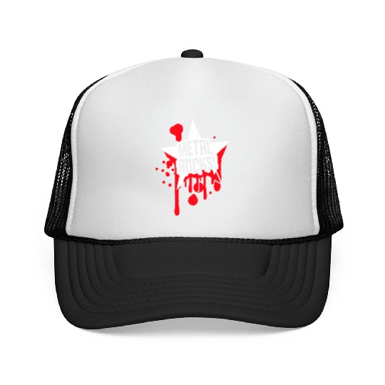 Heavy Metal Rocks Hard Rock Music Graffiti Star Trucker Caps