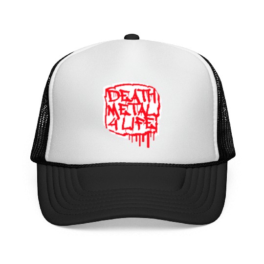 Heavy death metal 4 life hard rock music graffiti Trucker Caps