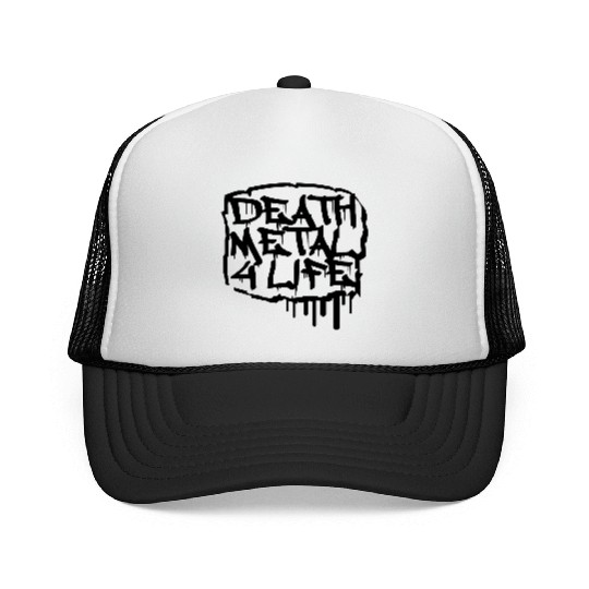 Heavy death metal 4 life hard rock music graffiti Trucker Caps
