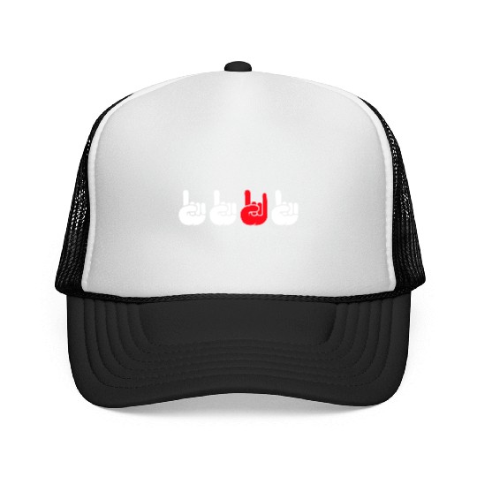 4 Be Different Heavy Metal Hard Rock Hand Gestures Trucker Caps