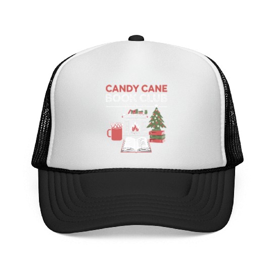 Bookish Christmas Candy Cane Book Club Bookish Trucker Caps