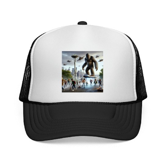 Sasquatch Hoverboard Defender Trucker Caps