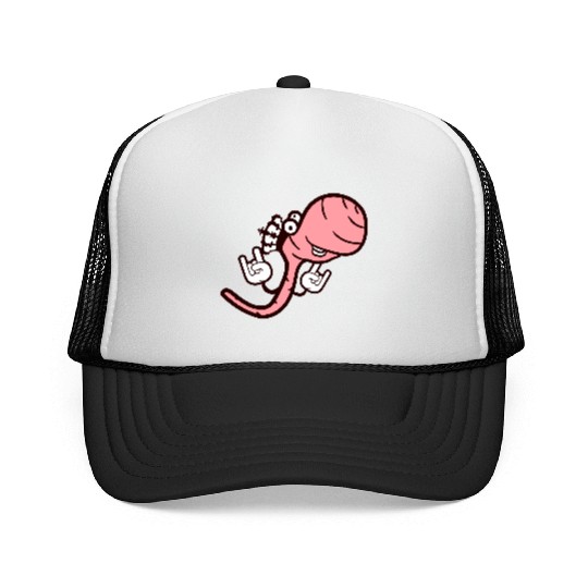 Cute Cool Worm Crown King Party Animal Fun Monster Trucker Caps
