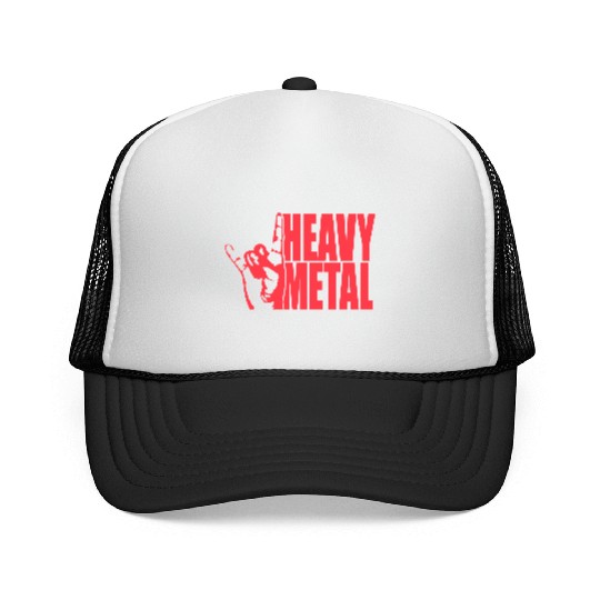Heavy Metal Fun Hard Rock Music Horns Hand Gesture Trucker Caps
