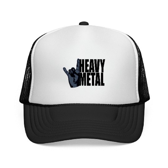 Heavy Metal Fun Hard Rock Music Horns Hand Gesture Trucker Caps