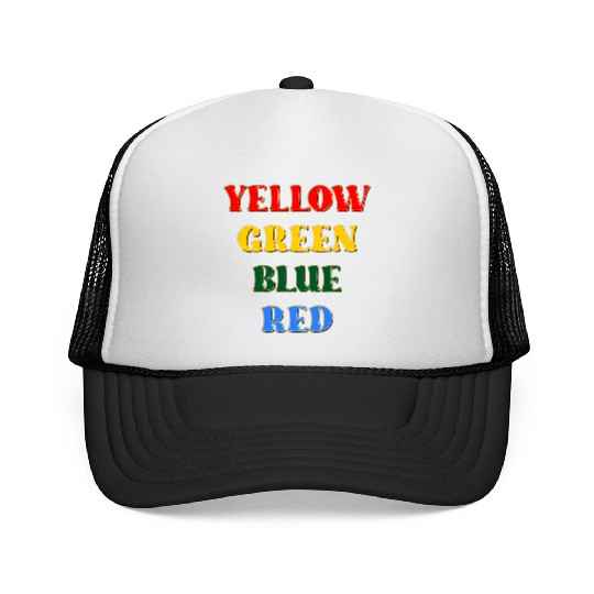 PSYCHOLOGY TEST STROOP-EFFECT COLORS Trucker Caps