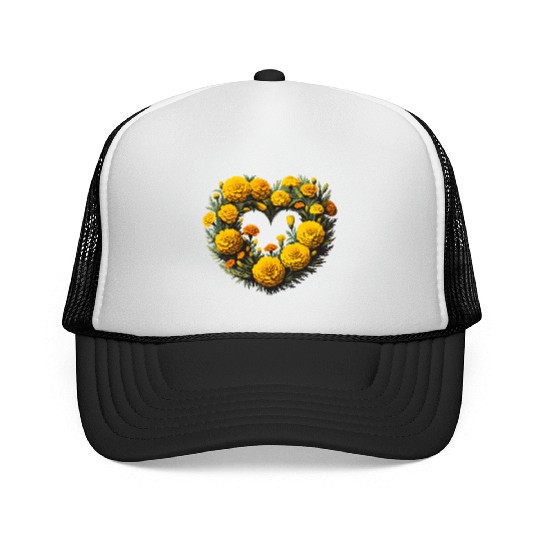 Marigold Flowers Trucker Caps