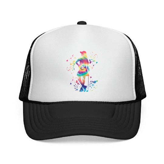 Golfer Colorsplash Kids Miniature Golf Trucker Caps