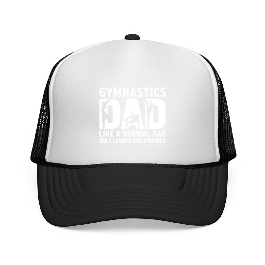 Like Normal But Louder Dad Funny Gymnastics Dad Trucker Caps