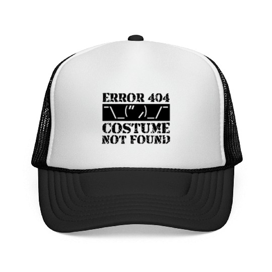 Error 404 Costume Not Found Funny Halloween Gifts Trucker Caps