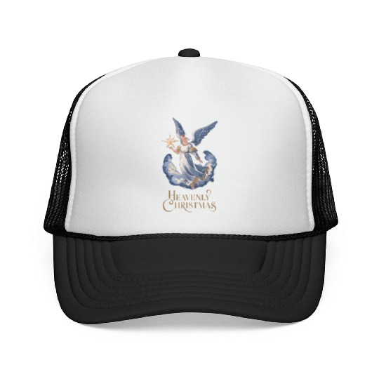 Heavenly Christmas Angel with Star Holiday Art Trucker Caps