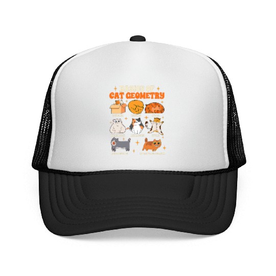 Math Teacher Life Teaching Basics Of Cat Geometry Trucker Caps