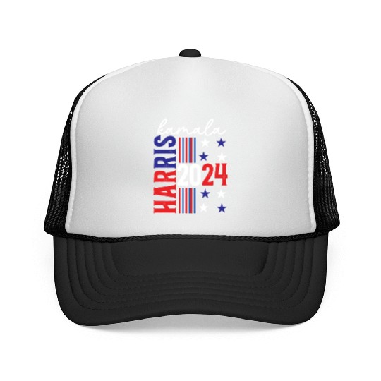 Kamala Harris 2024 For President Campaign US Flag Trucker Caps