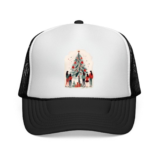 Joyful Family Christmas Celebration Trucker Caps