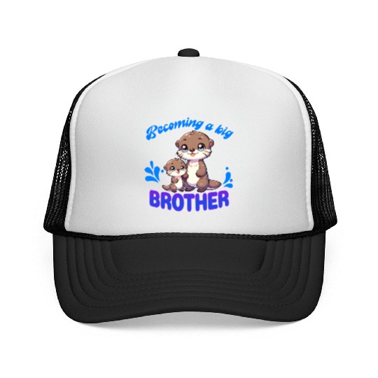 Soon I'll Be A Big Brother, Sweet Otter Brother Trucker Caps