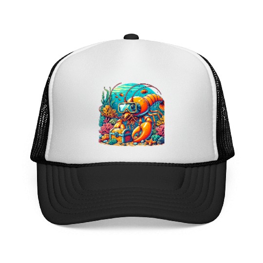 Shrimp Exploration-Underwater Adventure Trucker Caps