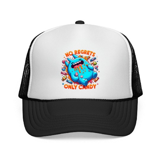 Disneyland Stitch Halloween No Regrets Only Candy Trucker Caps