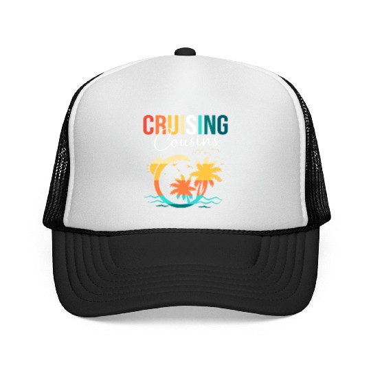 Family Cruise Mediterranean Cruising Cousins Trucker Caps
