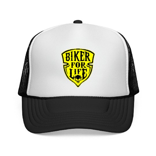 Biker For Life Shield LIKE US ON FACEBOOK # Trucker Caps