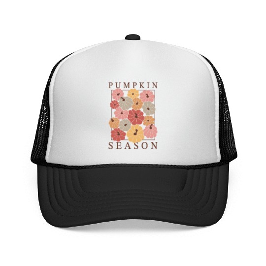 Boho Pumpkin Season: Fall Vibes & Autumn Charm Trucker Caps