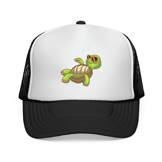 Sea Turtle Ocean Beach Relaxing Turtle Trucker Caps