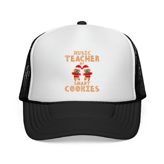 Music Teacher Of Smart Cookies Christmas Pajamas Trucker Caps