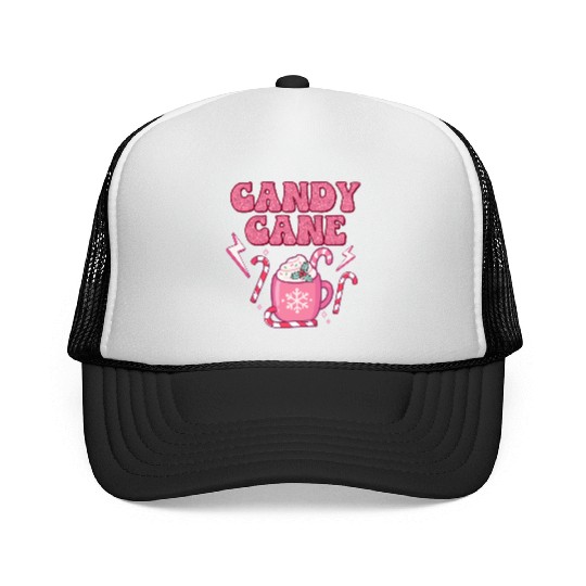 Christmas Candy Cane Santa Xmas kids Women Men Trucker Caps