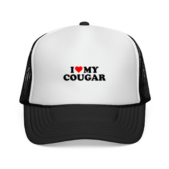 I Love Cougars Cougar Humor Valentine's Day 3WH1 Trucker Caps