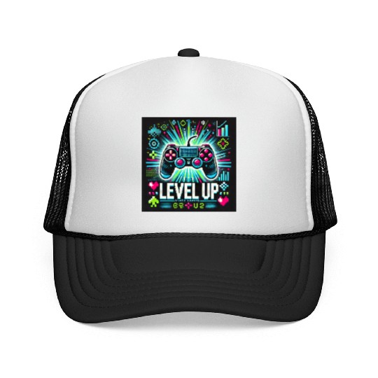game level up Trucker Caps