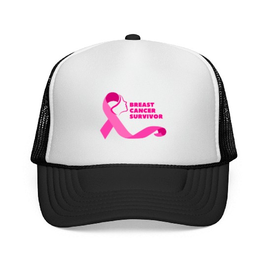 Breast cancer survivor Trucker Caps