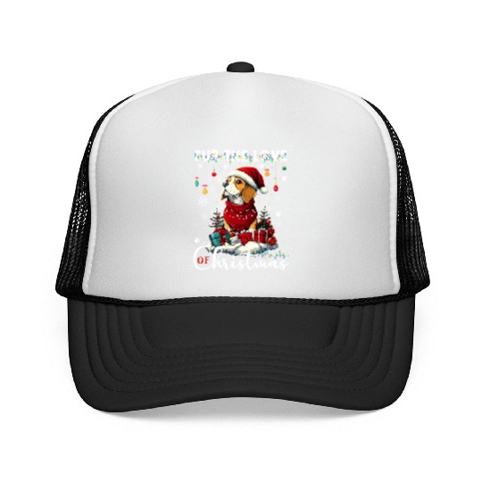 Beagle Christmas Tree Lights Decorations Dog Lover Trucker Caps
