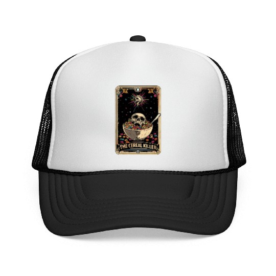 Cereal Killer Tarot Card Horror Movies True Crime Trucker Caps