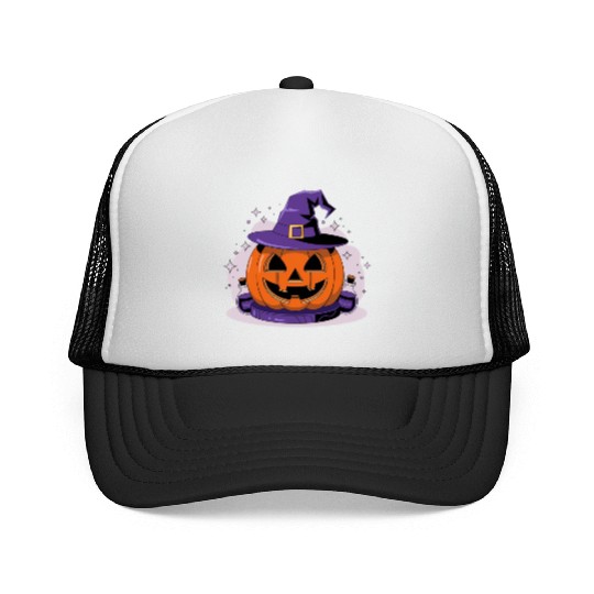 Witchy Jack-O'-Lantern Trucker Caps