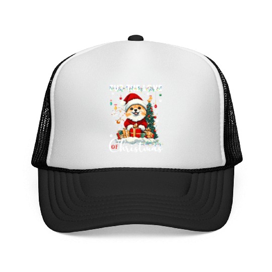 Pomeranian Christmas Tree Decorations Dog Lover Trucker Caps