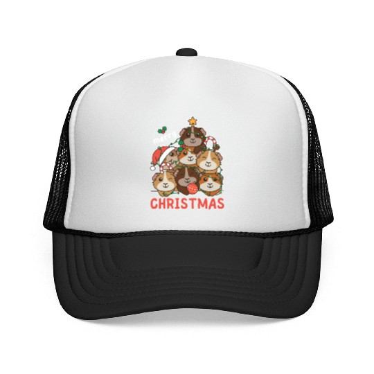 Guinea Pig Christmas Tree Merry Christmas Trucker Caps