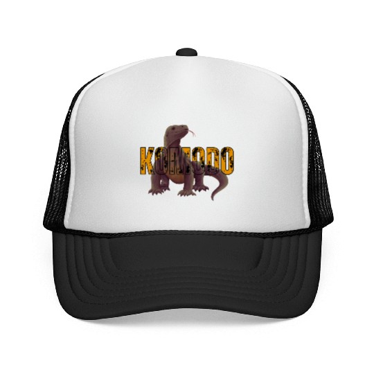 Komodo Dragon Art From Indonesia Trucker Caps