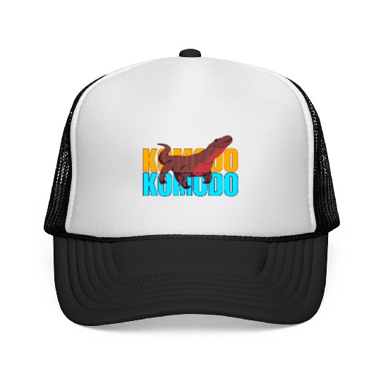 Fierce Komodo Dragon Trucker Caps